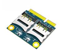 Wdbild PCIE - Tarjeta de transferencia de tarjeta de memoria doble, adaptador de lector de tarjetas de memoria para PC, portátil, accesorios de computadora, placa de expansión