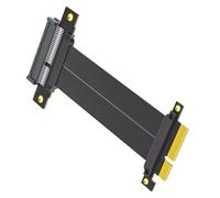 Wdbild PCIE4.0 - Extensor de tarjeta elevadora en ángulo recto de 180 grados a 180 grados para placa base de computadora, placa de extensión de computadora