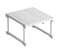 Wdbild Práctico estante de organización de gabinete, estante de almacenamiento expandible para cocina o baño, divisor ajustable para armario, estante de organización de armario