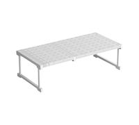 Wdbild Práctico estante de organización de gabinete, estante de almacenamiento expandible para cocina o baño, divisor ajustable para armario, estante de organización de armario