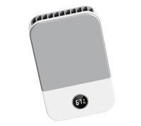 Wdbild Práctico ventilador de mano recargable por USB con batería de 2000 mAh y ajuste de velocidad múltiple, ventilador de refrigeración silencioso, textura ABS, escritorio de oficina