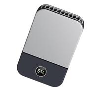 Wdbild Práctico ventilador de mano recargable por USB con batería de 2000 mAh y ajuste de velocidad múltiple, ventilador de refrigeración silencioso, textura ABS, escritorio de oficina