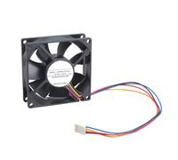 Wdbild Radiador de refrigeración por agua de 80 mm, 12 V, 0,41 A, 4 pines, 3800 rpm, carcasa de ordenador, disipador de calor, ventilador de radiador para PC
