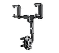 Wdbild Rearviews - Soporte de cristal para teléfono de coche giratorio y retráctil de 360 grados, multifuncional, para visión trasera, soporte de teléfono de vidrio para coche