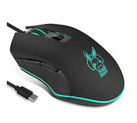 Wdbild RGB Gaming USB Game Macro Programación 2400 DPI Gamer óptico Tipo C