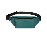 Wdbild Riñonera cruzada impermeable de tela Oxford de gran capacidad, bolsa de hombro para deportes al aire libre, bolsa de cinturón, Green, Talla única