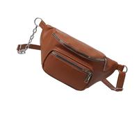 Wdbild Riñonera moderna para mujer, bolsa cruzada en el pecho, bolsa de hombro de gran capacidad con correa ajustable para uso diario esencial, Brown, Talla única