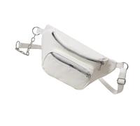 Wdbild Riñonera moderna para mujer, bolsa cruzada en el pecho, bolsa de hombro de gran capacidad con correa ajustable para uso diario esencial, White, Talla única