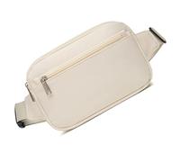 Wdbild Riñonera unisex casual estilo vintage, bolsa de hombro, riñonera, bolsa de lona deportiva, para hombres y mujeres, White, 22*8*14cm