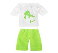 Wdbild Ropa de dedo para niños, conjunto de camiseta y pantalones para dedos, patineta, patinetas, accesorios, juego interactivo