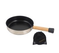 Wdbild Sartén antiadherente de inducción para tortillas, huevos con asa, acero inoxidable, utensilios de cocina para camping