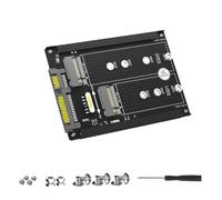 Wdbild SATA3.0 - Adaptador de disco de estado sólido B+M Key Solid State Disk a 6.3 cm SATA3.0 6Gbps Convertidores Tarjeta adaptadora con caja de metal Adaptador de caja de repuesto