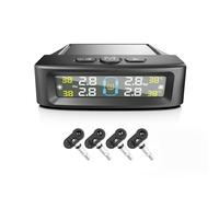 Wdbild Sistemas de presión de neumáticos con 4 sensores TPMS USB energía solar muestra presión y temperatura del coche TPMS