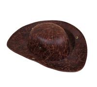 Wdbild Sombrero de copa, estilo colonial, sombrero de tricornio, de piel sintética, colección pirata, sombreros de fiesta divertidos para fiesta temática