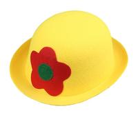 Wdbild Sombrero de copa, sombrero vintage de payaso plano para hombres, carnaval, espectáculo, parque de atracciones, sombreros de circo, modelo, espectáculo, fiesta, tomar fotos