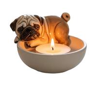 Wdbild Soporte de luz de resina para amantes de los perros, diseños de pintura a mano, seguros para mascotas y meditaciones, soportes para perros espaciales, resina hecha a mano
