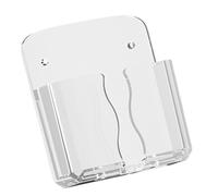 Wdbild Soporte de pared para teléfono, diseño adhesivo transparente fuerte para el hogar y el lugar de trabajo, con agujero de carga y soporte de control remoto, soporte de teléfono para sala de estar