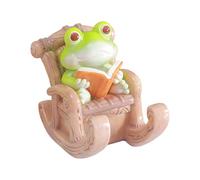 Wdbild Soporte de teléfono de resina con forma de rana para smartphone, adorno decorativo para el hogar, oficina, escuela, decoración del hogar, soporte de escultura de ranas