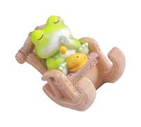 Wdbild Soporte de teléfono de resina con forma de rana para smartphone, adorno decorativo para el hogar, oficina, escuela, decoración del hogar, soporte de escultura de ranas