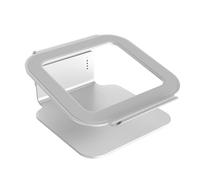Wdbild Soporte plegable ajustable para laptop, soporte de lectura giratorio de 360 grados con 2 puertos USB para portátiles, tabletas, soporte para laptop