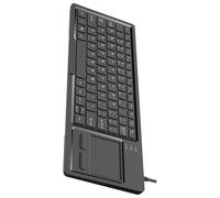 Wdbild Teclado ergonómico con cable USB 78 con función táctil, conexión impermeable para control industrial, escritura industrial con panel táctil