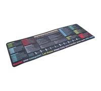 Wdbild Teclado grande con acceso directo de palabras para uso de software de oficina y juegos con almohadilla de escritorio impermeable
