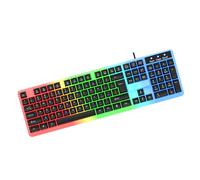 Wdbild Teclado mecánico LED intercambiable en caliente, teclados con cable para juegos, 104 teclas para computadora, laptop, teclas flotantes de alta respuesta