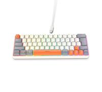 Wdbild Teclado mecánico para juegos, 63 teclas, retroiluminación LED, con cable, ergonómico, para oficina, para PC, jugadores, laptop, teclado ergonómico