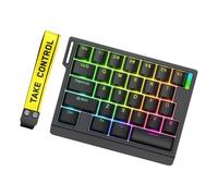 Wdbild Teclado mecánico para juegos con una sola mano, teclado profesional, interruptores intercambiables en caliente, ergonómico