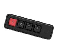 Wdbild Teclado mecánico para juegos de 4 teclas, personalizable con cambio en caliente, iluminación LED, teclado pequeño programable, teclado para juegos