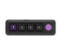 Wdbild Teclado mecánico para juegos de 4 teclas, personalizable con cambio en caliente, iluminación LED, teclado pequeño programable, teclado para juegos