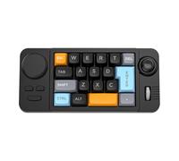 Wdbild Teclado mecánico personalizable de 19 teclas, teclado pequeño, palanca de mando programable, controles de doble desplazamiento, iluminación de color, macroed programable, teclado de rueda de
