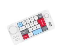 Wdbild Teclado mecánico personalizable de 19 teclas, teclado pequeño, palanca de mando programable, controles de doble desplazamiento, iluminación de color, macroed programable, teclado de rueda de