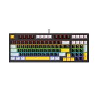 Wdbild Teclado mecánico portátil con cable retroiluminado LED para juegos de 96 teclas, teclado mecánico de intercambio en caliente mejorado para oficina de juegos