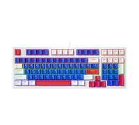 Wdbild Teclado portátil para juegos de 98 teclas con retroiluminación LED, componentes de eje, teclado ergonómico para juegos intensos de PC