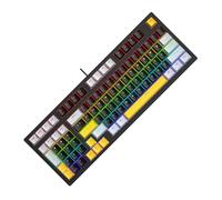 Wdbild Teclado portátil para juegos de 98 teclas con retroiluminación LED, componentes de eje, teclado ergonómico para juegos intensos de PC