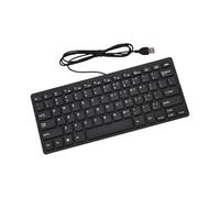 Wdbild Teclado USB delgado con cable de 72 teclas, funcionamiento silencioso, ligero, diseño portátil para viajes, escritorios pequeños, teclado USB para espacios pequeños