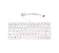 Wdbild Teclado USB delgado con cable de 72 teclas, funcionamiento silencioso, ligero, diseño portátil para viajes, escritorios pequeños, teclado USB para espacios pequeños