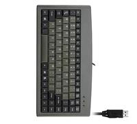 Wdbild Teclados USB ergonómicos delgados de 88 teclas para uso industrial de oficina con diseño resistente al agua, teclados de escritura silenciosos, teclado ergonómico