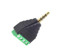 Wdbild Terminal de conector macho/hembra de 3,5 mm, 4 pines, adaptador de auriculares a conector estéreo de auriculares, sin soldadura, para adaptador de terminal de tornillo de perno