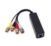 Wdbild Transceptor Balun de vídeo de alta transparencia de 4 canales para fiabilidad, larga distancia, CCTV, transmisión, CVBS, transceptor de vídeo pasivo