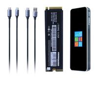 Wdbild Unidad de estado sólido NVMe de 10 Gbps, de aluminio, USB3.1, instalación de recinto, disco externo de estado sólido para PC, almacenamiento de alta velocidad