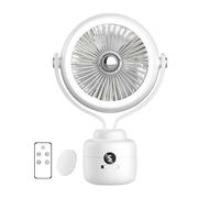 Wdbild Ventilador de escritorio de carga USB con batería de 2400 mAh, ventilador de velocidad ajustable, portátil para acampar y uso al aire libre, refrigeración portátil