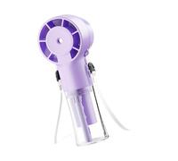 Wdbild Ventilador de mano ligero, portátil, velocidades ajustables, batería de 1200 mAh, ventilador de escritorio para viajeros, humidificador de agua, escritorio de oficina