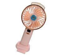 Wdbild Ventilador de refrigeración por aire, ventilador de viaje pequeño, 2400 mAh, portátil, silencioso, 5 velocidades, ajustable, textura ABS