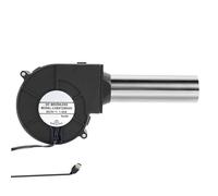 Wdbild Ventilador portátil alimentado por USB de 5 V para cocinar al aire libre, camping, construcción, sitio de construcción, ventilador de refrigeración con tubo de acero inoxidable, soplador de