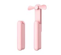 Wdbild Ventilador portátil de mano, bonito diseño, 3 velocidades, escritorio pequeño, ligero, recargable por USB, portátil, funciona con pilas