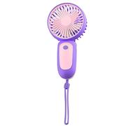 Wdbild Ventilador portátil de mano recargable por USB, largo y pequeño, con cuerda, escritorio pequeño, USB y batería para dormitorio, silencioso, recargable