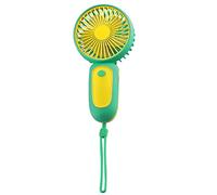 Wdbild Ventilador portátil de mano recargable por USB, largo y pequeño, con cuerda, escritorio pequeño, USB y batería para dormitorio, silencioso, recargable