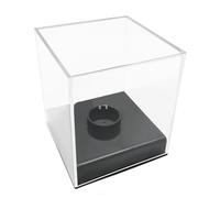 Wdbild Vitrina acrílica transparente para béisbol, soporte cuadrado a prueba de polvo, cubo transparente duradero